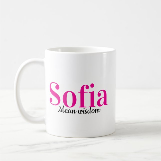 Inspirerande present Personligt namn och betydelse Kaffemugg (Vänster)