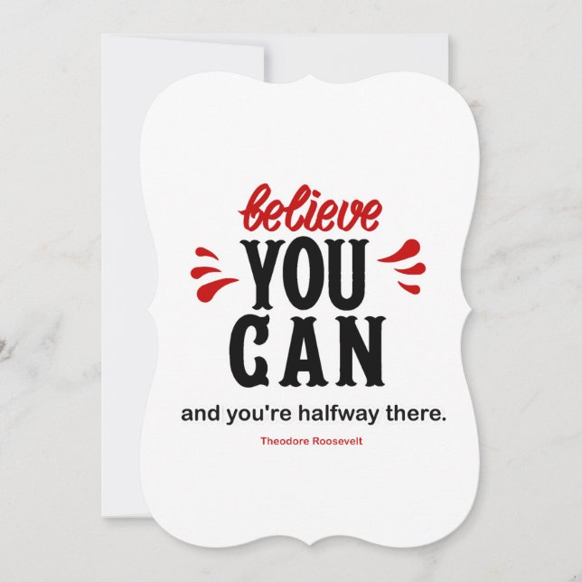 Inspirerande presidentens berömda hälsningsoffert kort (Framsida)