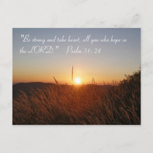 inspirerande Psalm 31:24 Vykort