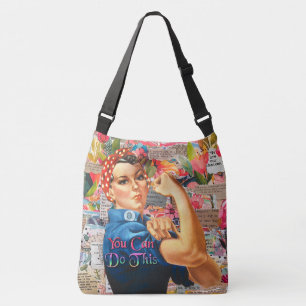 Inspirerande Rosie the Riveter-taska med blandad m Axelväska