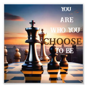 inspirerande schackmurskonst fototryck