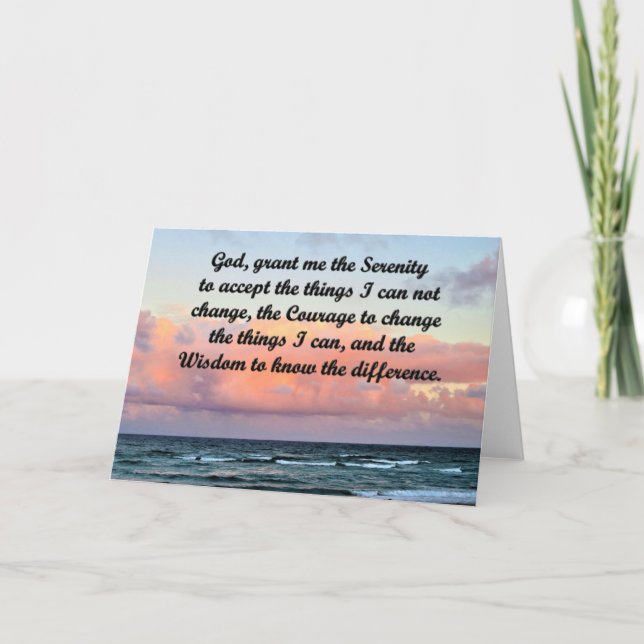 INSPIRERANDE SERENITY PRAYER GREETING CARD KORT (Framsida)