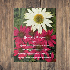 Inspirerande Serenity Prayer Klättersaxor Blommor Pussel