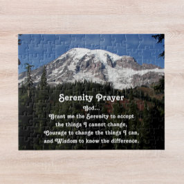 Inspirerande Serenity Prayer Mount Rainier Pussel