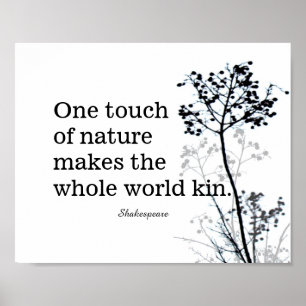 inspirerande Shakespeare-citat svart och vitt Poster