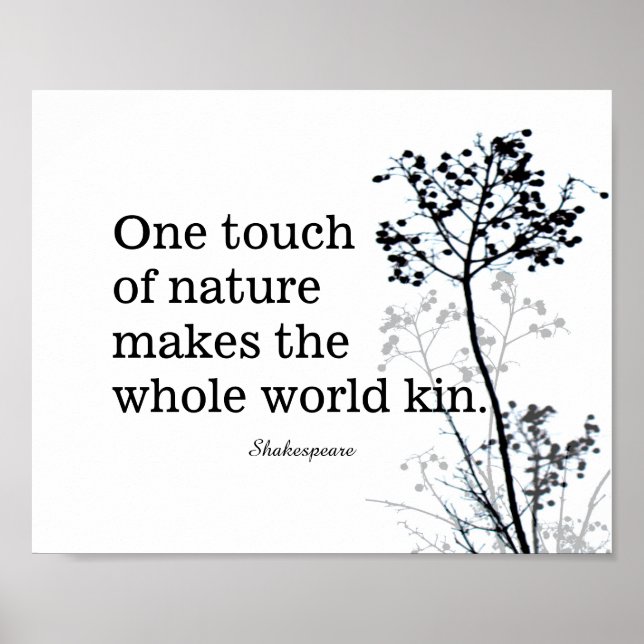 inspirerande Shakespeare-citat svart och vitt Poster (Framsidan)