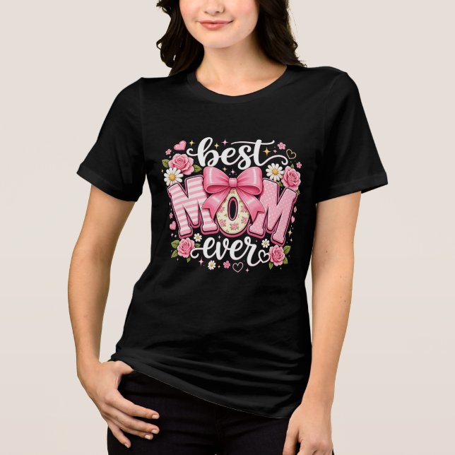Inspirerande slinga Bästa mamma någonsin T Shirt (Framsida)