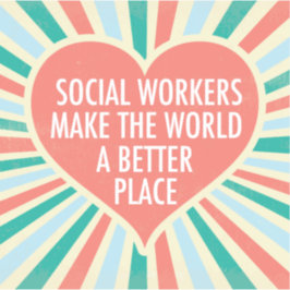 Inspirerande socialt arbete Citat Socialarbetare Klistermärken