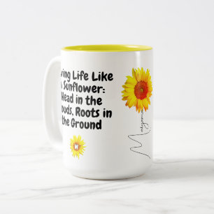 Inspirerande solfjäril kaffemugg (Unika citat)