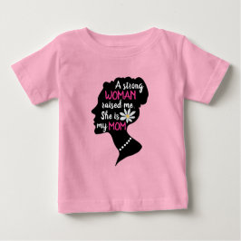 Inspirerande Stark Kvinna Rosa Mors Dag T Shirt