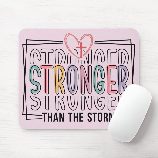 Inspirerande Starkare Än Stormen Musmatta (Med mus)