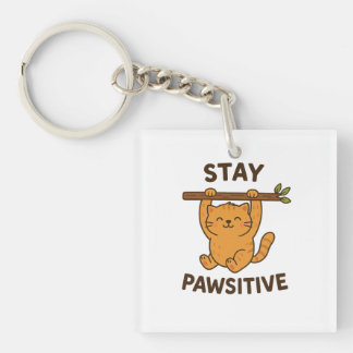 Inspirerande "Stay pawsitive" Citattryck