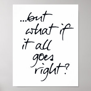 Inspirerande svart och vit Scandi typografisk Poster
