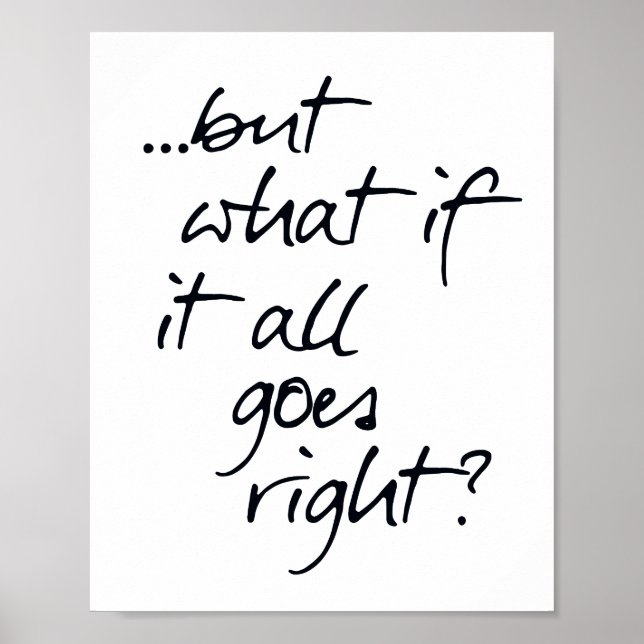 Inspirerande svart och vit Scandi typografisk Poster (Framsidan)