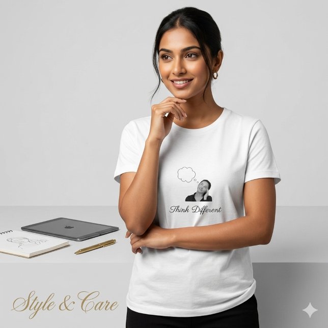 Inspirerande Tänk Annorlunda Flickor T-Shirt Sloga (Inspirational Think Different Girls T-Shirt Slogan)