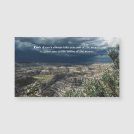 Inspirerande tro-citat Badlands-fotografering Magn