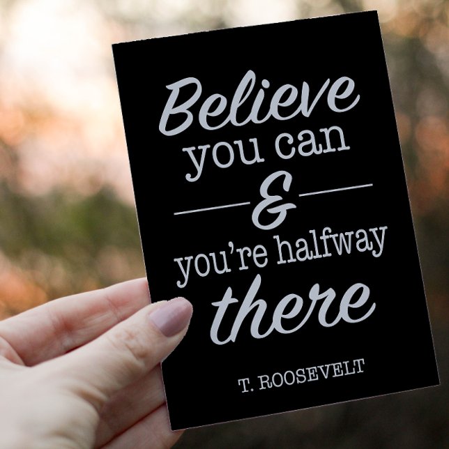 inspirerande tror på din egen motivation vykort (Wake up be inspired, seize the day and feel rejuvenated with this sensational postcard. )