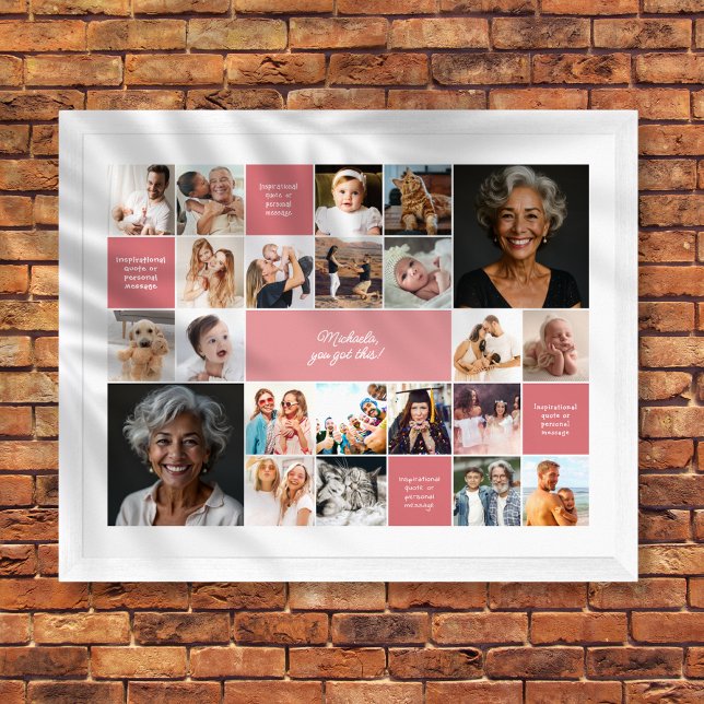 Inspirerande Tröst Anpassad Text 22-Fotocollage Poster (Skapare uppladdad)