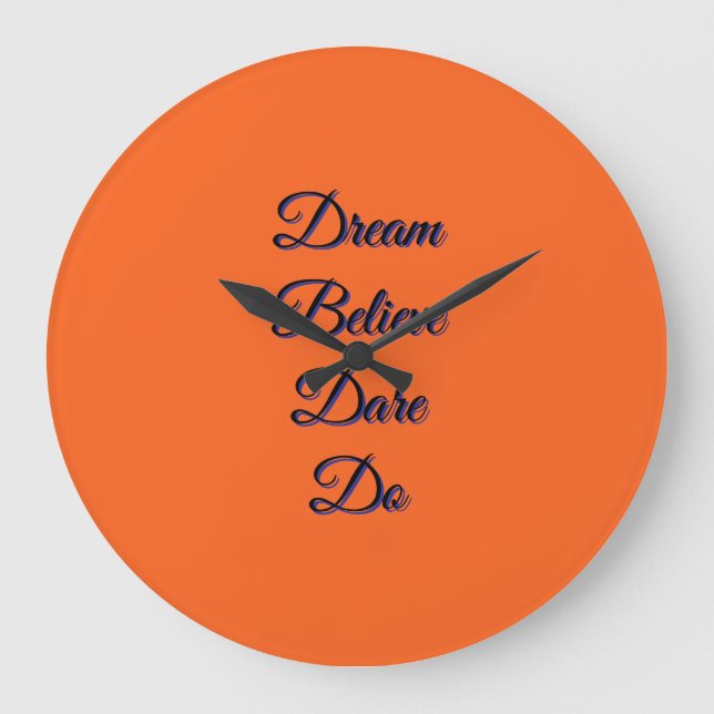 Inspirerande typografi bränd orange modern klocka (Framsida)
