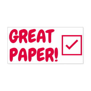 Inspirerande "UNDERBAR PAPPER"! Instruktör Rubber  Självfärgande Stämpel