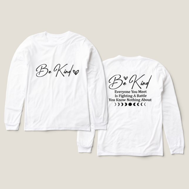 Inspirerande Vänlig T Shirt (Design framsida och baksida)