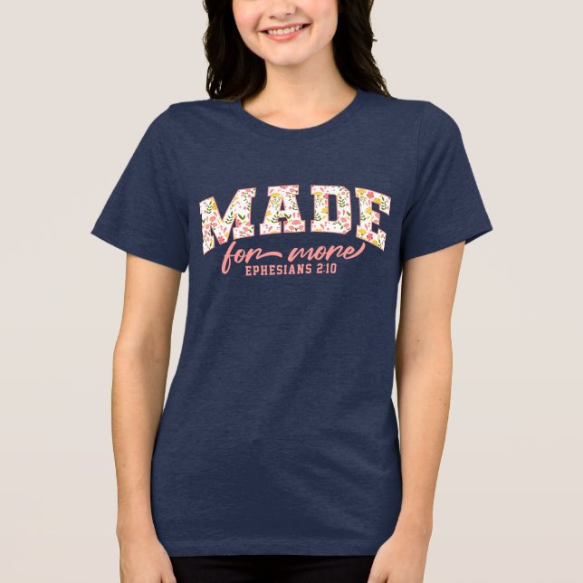 Inspirerande vildblomma bibelvers t shirt (Framsida)