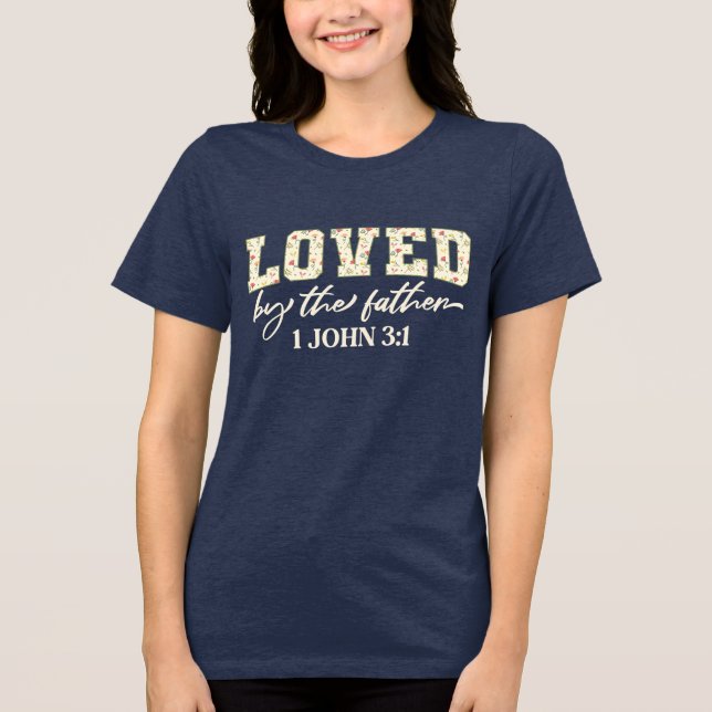 Inspirerande vildblomma Bibelvers T Shirt (Framsida)