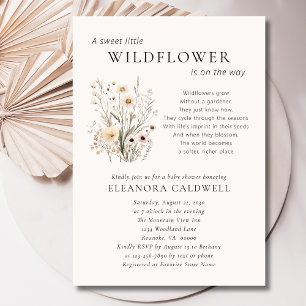 Inspirerande vildblommor dikt baby shower inbjudningar