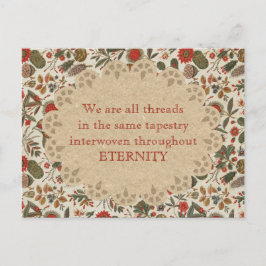 Inspirerande vintage botanisk gobeläng vykort