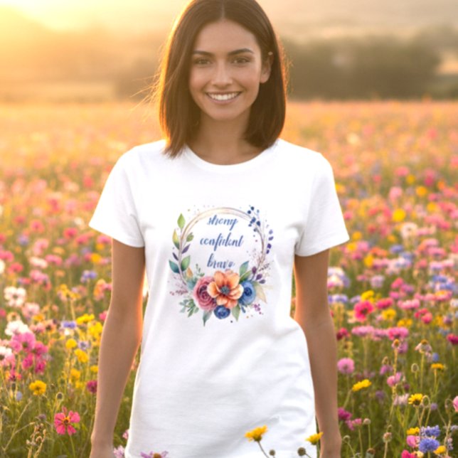 Inspirerande vit t-shirt för kvinnor (Skapare uppladdad)