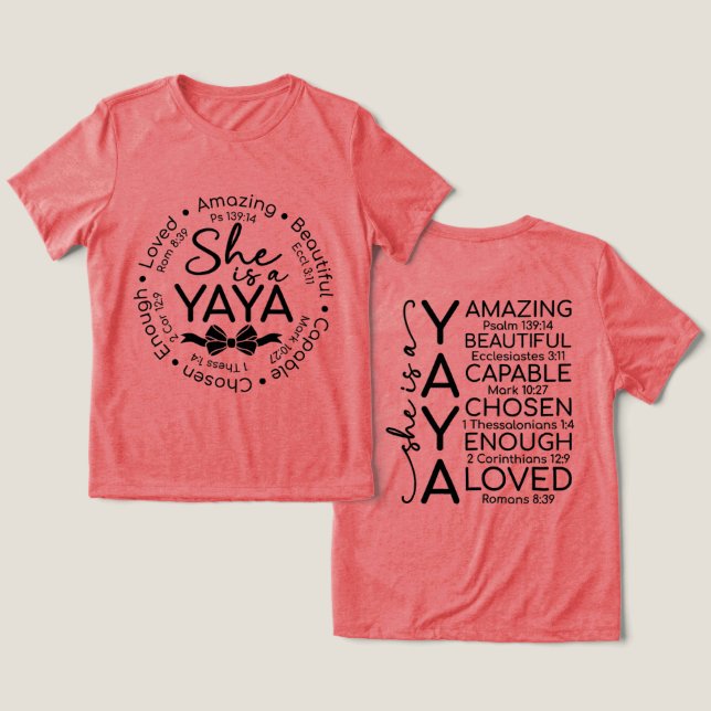 Inspirerande Yaya T Shirt (Design fram och bak)