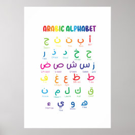 Inspirerar till arabiskt lärande: Vacker alfabetko Poster