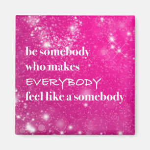 Inspireras citationstecken är den trevliga rosa magnet