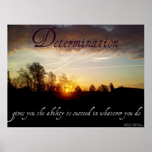 Inspireras citationstecken för beslutsamhet poster