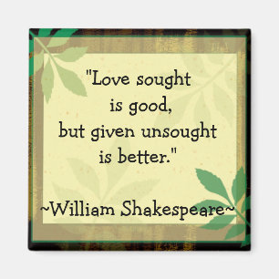 Inspireras citationstecken Shakespeare Love Magnet