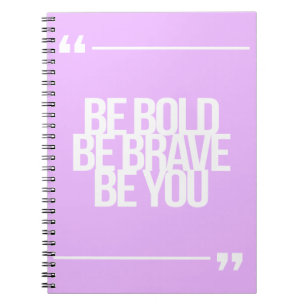 Inspireras och motivational citationstecken anteckningsbok med spiral