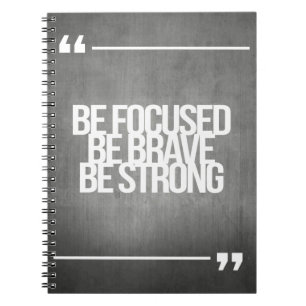 Inspireras och motivational citationstecken anteckningsbok med spiral