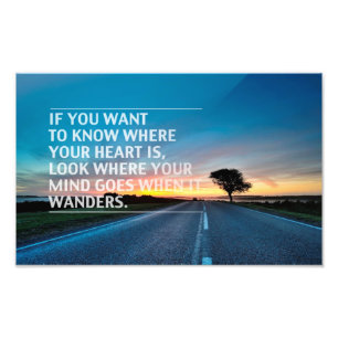 Inspireras och motivational citationstecken fototryck