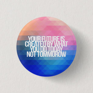 Inspireras och motivational citationstecken knapp