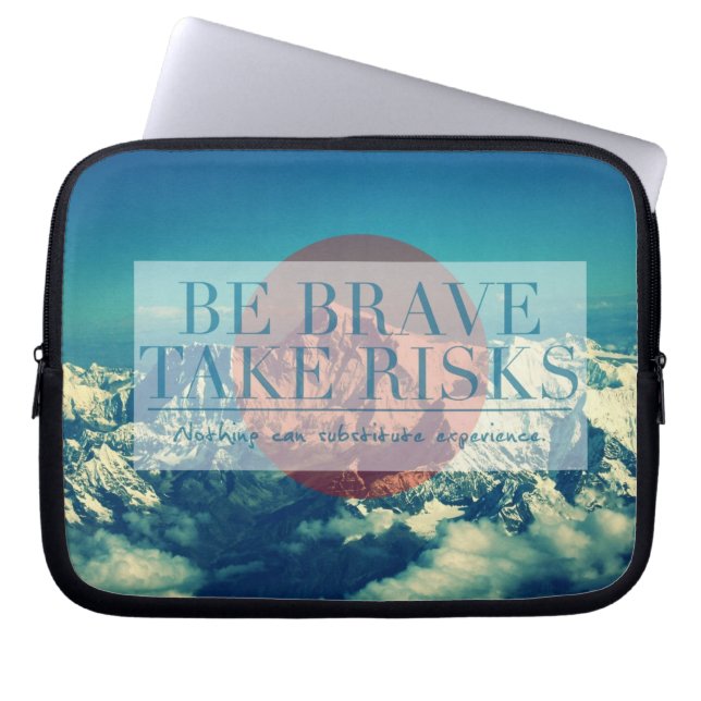 Inspireras och motivational citationstecken laptop sleeve (Framsidan)