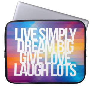 Inspireras och motivational citationstecken laptop sleeve