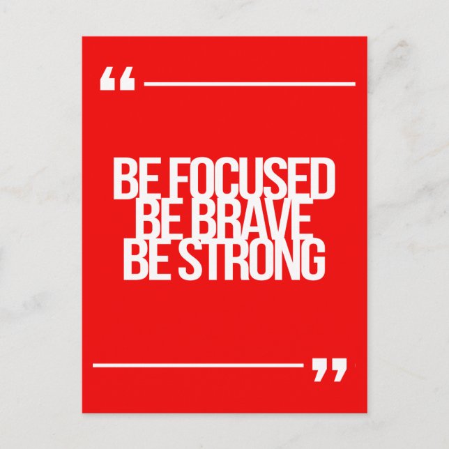 Inspireras och motivational citationstecken vykort (Framsida)