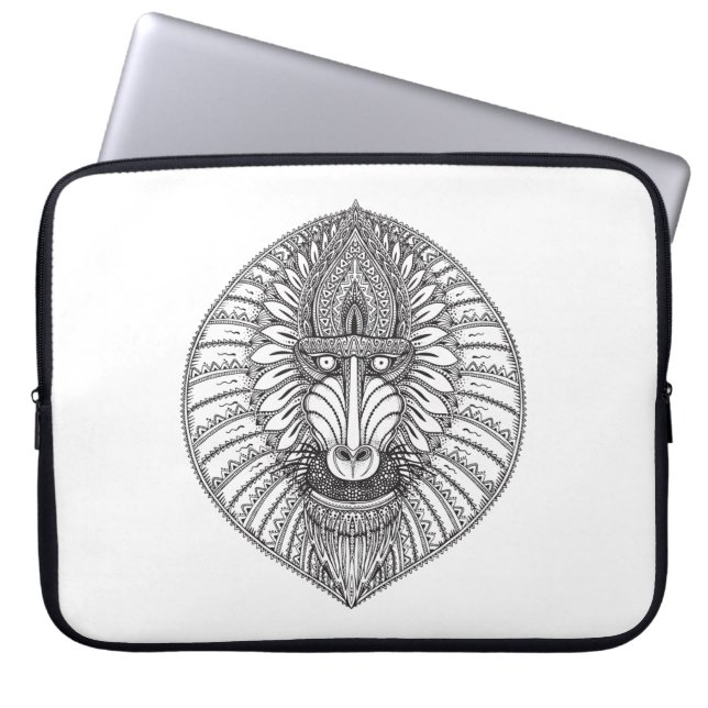 Inspirerat Baboonansikte Laptop Sleeve (Framsidan)