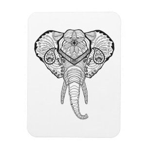 Inspirerat elefanthuvud magnet
