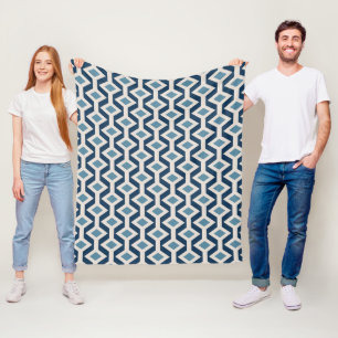 Inspirerat geometriskt mönster för atom- Era Fleecefilt