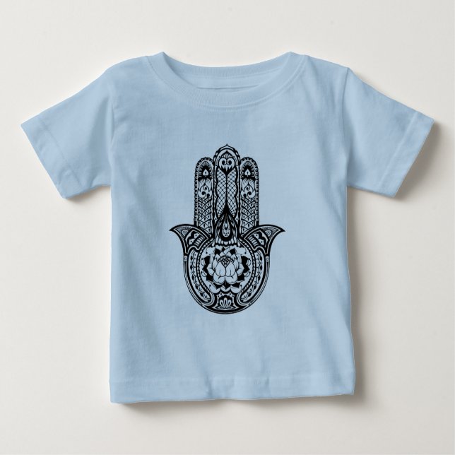 Inspirerat Hamsa symbol T Shirt (Framsida)