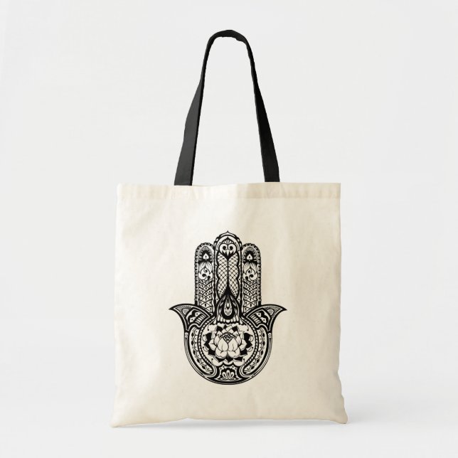Inspirerat Hamsa symbol Tygkasse (Framsidan)