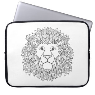 Inspirerat lejont huvud 3 laptop sleeve