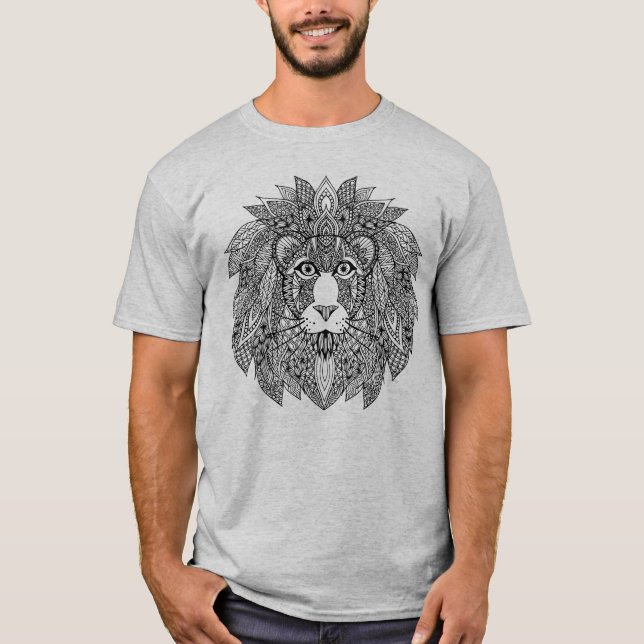 Inspirerat lejont huvud 4 t shirt (Framsida)