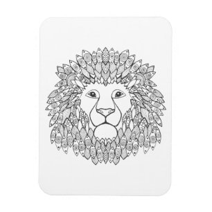 Inspirerat lejont huvud magnet